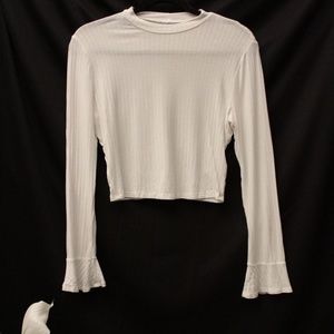 White long sleeved crop top